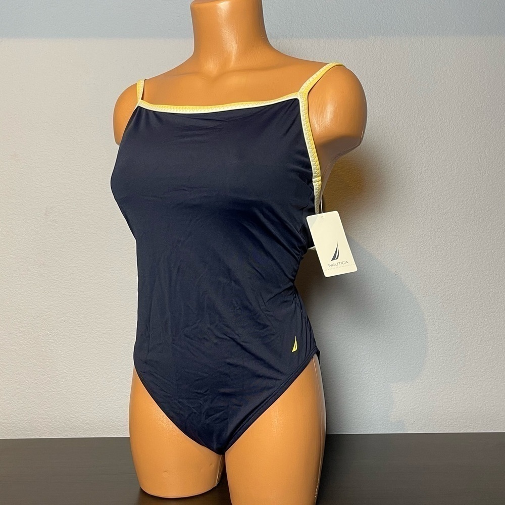 Nwt Nautica Cross-Back One Piece Tank Swimsuit (SW14)
